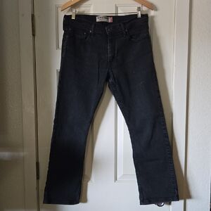 Levi's Men's Dark Gray Black Straight Jeans